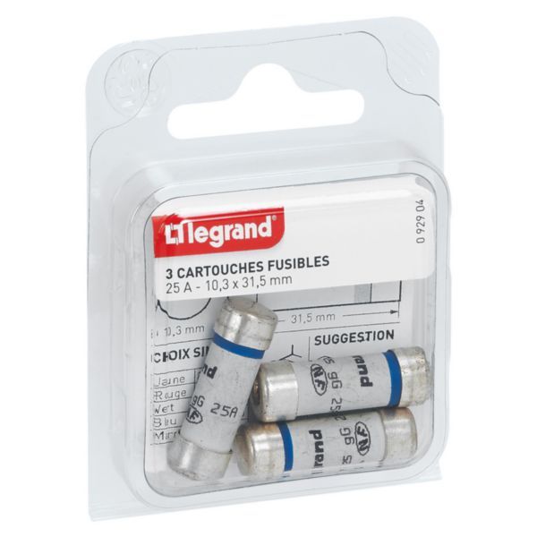 Fuse cartridges for fuse holders - with indicator - 10.3x31.5mm - 25A image 1