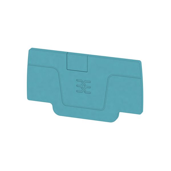 End plate (terminals), 52.75 mm x 2.1 mm, blue image 1
