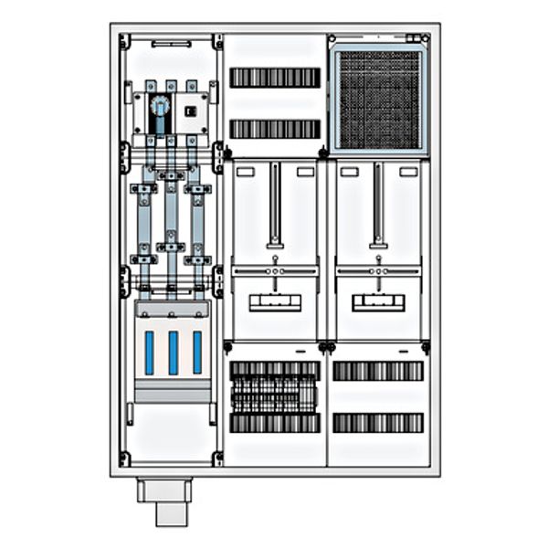 Wandlermessschrank 250A EnBW, 5-polig IP54 RAL7035, H=1100mm image 1