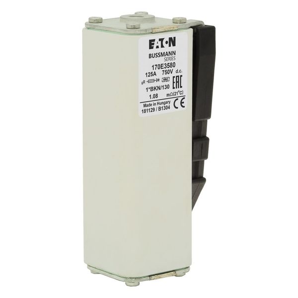 Fuse-link, high speed, 125 A, DC 750 V, compact size 1, gR, IEC, with indicator image 6