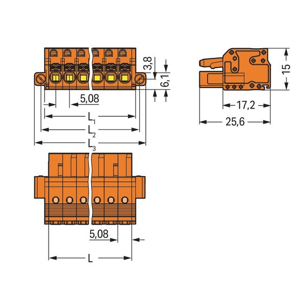 2231-314/107-000 1-conductor female connector; push-button; Push-in CAGE CLAMP® image 2