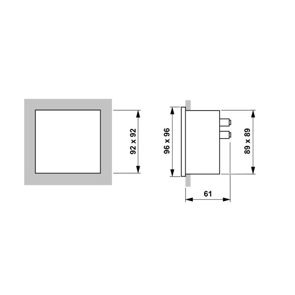 Ammeter, 96x96mm, 50A, AC, Direct measuring image 5