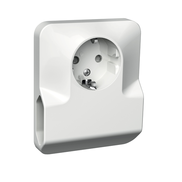 Exxact triple socket-outlet combi 1xSchuko + 2xEuro screw white image 4