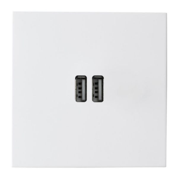 Art d'Arnould universe Epure double USB charger socket 3A - satin white image 1