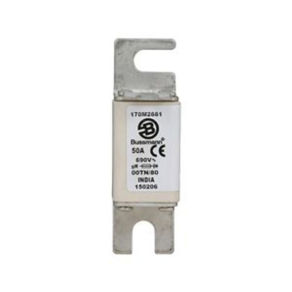 Fuse-link, high speed, 50 A, AC 690 V, DIN 00, 30 x 67 x 100 mm, gR, DIN, IEC, single indicator image 5