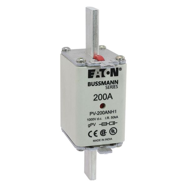 Fuse-link, high speed, 200 A, DC 1000 V, NH1, gPV, UL PV, UL, IEC, dual indicator image 10