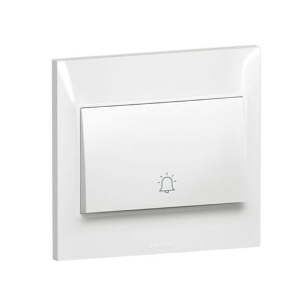 Switch Bell Push 6A 7X7 White, Legrand-Belanko S image 1