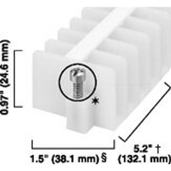 Allen-Bradley, 1492 Panel Mount Block, Standard 12-Pole, screw terminal w/ wire clamp image 1