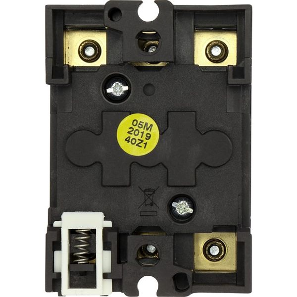 Main switch, P1, 25 A, rear mounting, 3 pole, Emergency switching off function, With red rotary handle and yellow locking ring, Lockable in the 0 (Off image 2