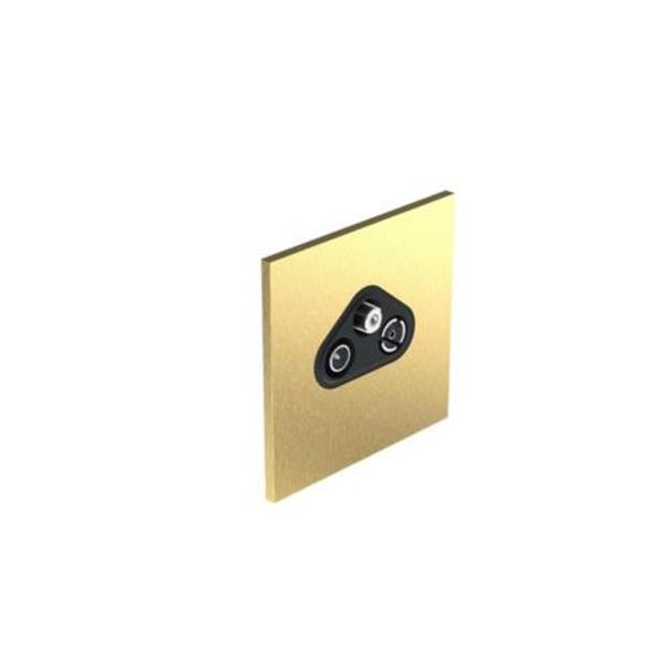 Art d'Arnould - 1 gang television socket TV-R-SAT socket Epure - Brushed Gold image 1