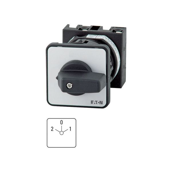 Reversing switches, T3, 32 A, centre mounting, 3 contact unit(s), Contacts: 5, 45 °, maintained, With 0 (Off) position, 2-0-1, Design number 2 image 1