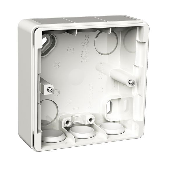 Exxact surface mounted box 1-gang low IP44 white image 4