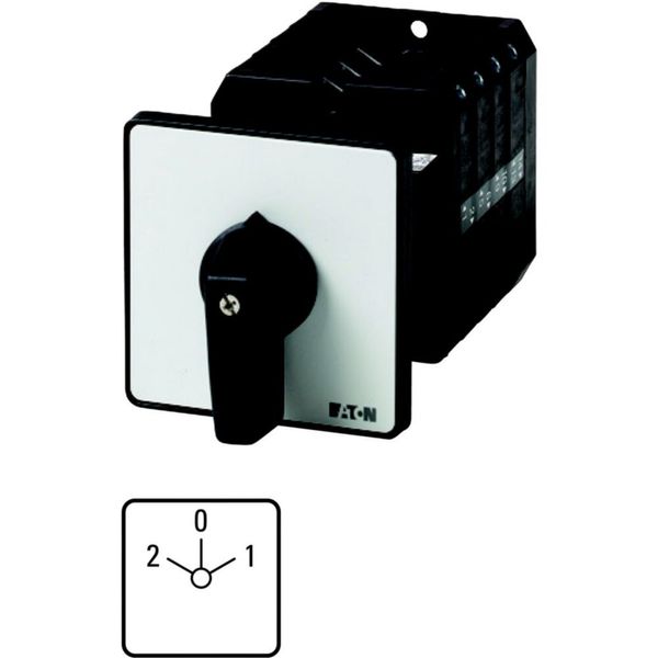 Reversing switches, T5B, 63 A, rear mounting, 3 contact unit(s), Contacts: 5, 45 °, maintained, With 0 (Off) position, 2-0-1, Design number 2 image 3