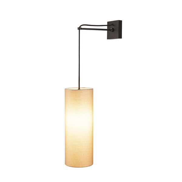 FENDA lamp shade, D150/ H400, cylindrical, beige image 2