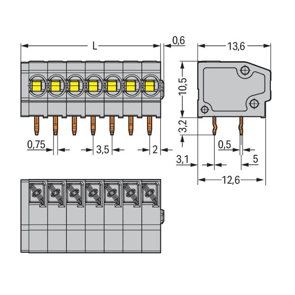 805-302 PCB terminal block; push-button; 1.5 mm² image 6