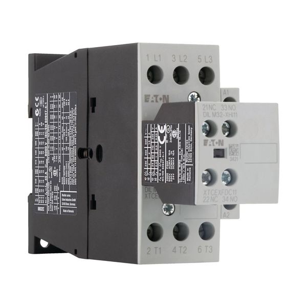 Contactor, 380 V 400 V 15 kW, 2 N/O, 1 NC, RDC 24: 24 - 27 V DC, DC operation, Screw terminals image 10