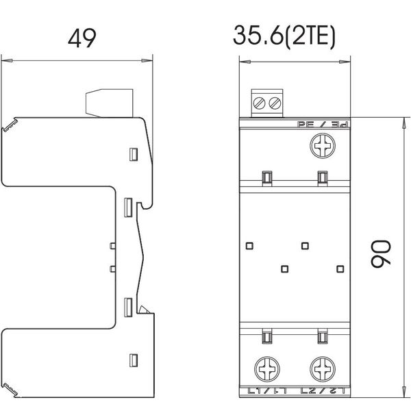 MB 1+NPE+FS MultiBase 1-pole + NPE w. signal contact 1+NPE+FS image 2