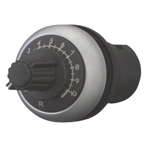 Potentiometer, Classical, M22, 22.5 mm, R 100 kΩ, P 0.5 W, Bezel: titanium image 3