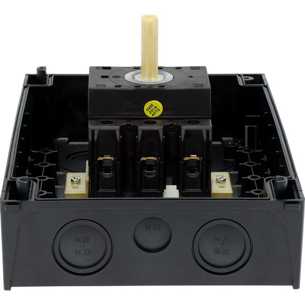 Main switch, P3, 63 A, surface mounting, 3 pole, STOP function, With black rotary handle and locking ring, Lockable in the 0 (Off) position image 44