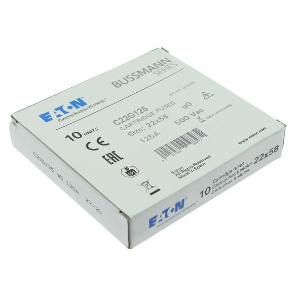 Fuse-link, LV, 125 A, AC 400 V, 22 x 58 mm, gL/gG, IEC image 12