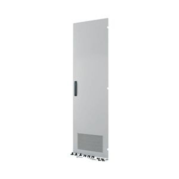 Section door, ventilated IP31, hinges right, HxW = 1400 x 650mm, grey image 4