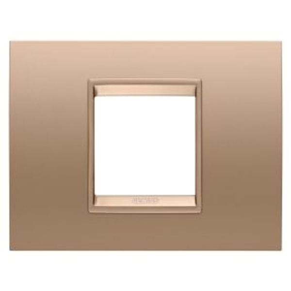 LUX PLATE - IN METAL - 2 MODULES - SOFT COPPER - INNER FRAME MATT SOFT COPPER - CHORUSMART image 1