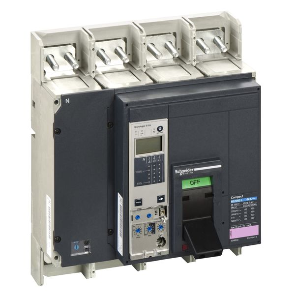 circuit breaker ComPact NS1000L, 150 kA at 415 VAC, Micrologic 5.0 A trip unit, 1000 A, fixed,4 poles 4d image 3