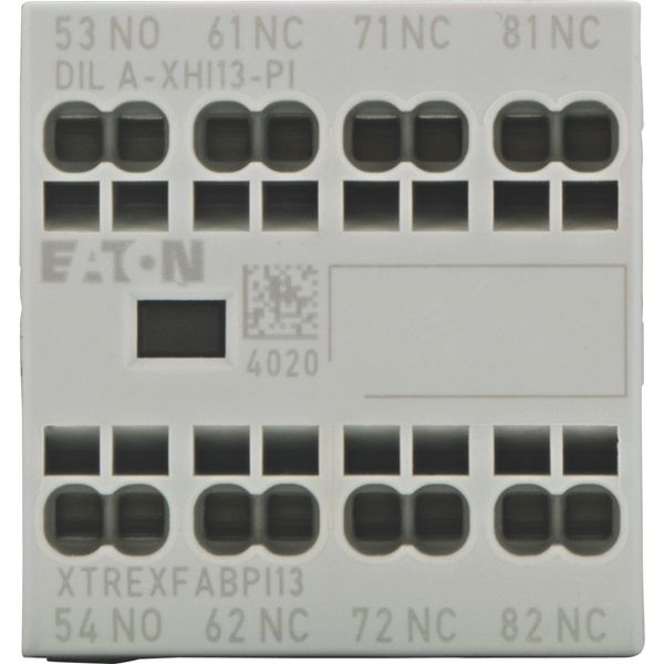 Auxiliary contact module, 4 pole, Ith= 16 A, 1 N/O, 3 NC, Front fixing, Push in terminals, DILA, DILM7 - DILM38 image 12