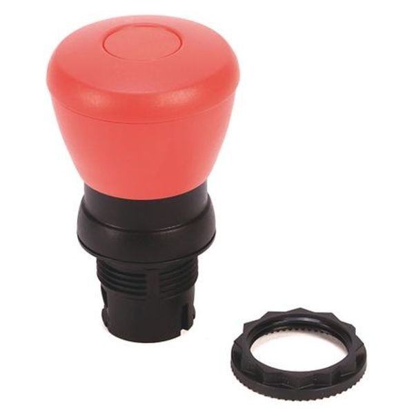 Allen-Bradley, 800FP-MP44, 800F Non-Illuminated Mushroom Operators, Push-Pull, 40mm, Round Plastic (Type 4/4X/13, IP66), Red image 1