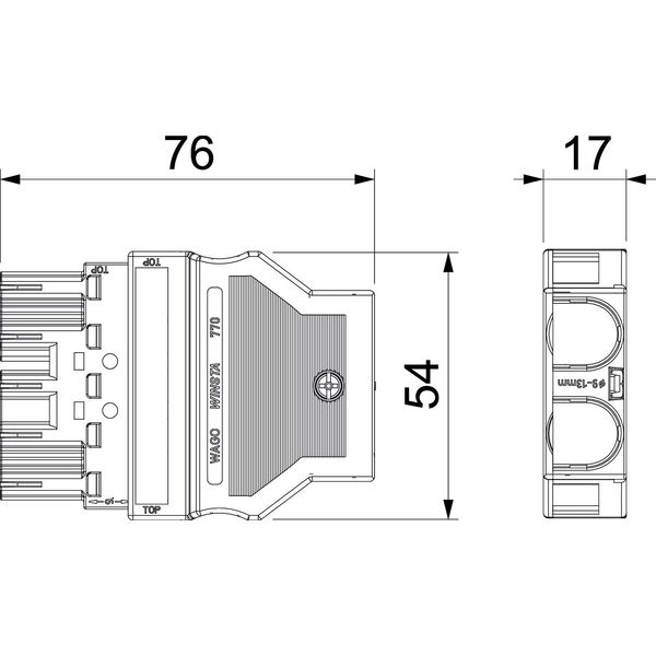 ST-WIN 5P W Plug section 5pole, WINSTA 76x55x17 image 2