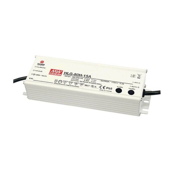 Mean Well HLG-80H-12A LED driver, LED transformer  Constant voltage, Constant current 60 W 5 A 12 V DC PFC circuit, Surge protection, adjustable 1 pc(s) image 1