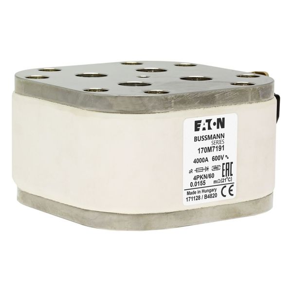 Fuse-link, high speed, 4000 A, AC 600 V, size 4, 120 x 105 x 59 mm, aR, IEC, single indicator image 13