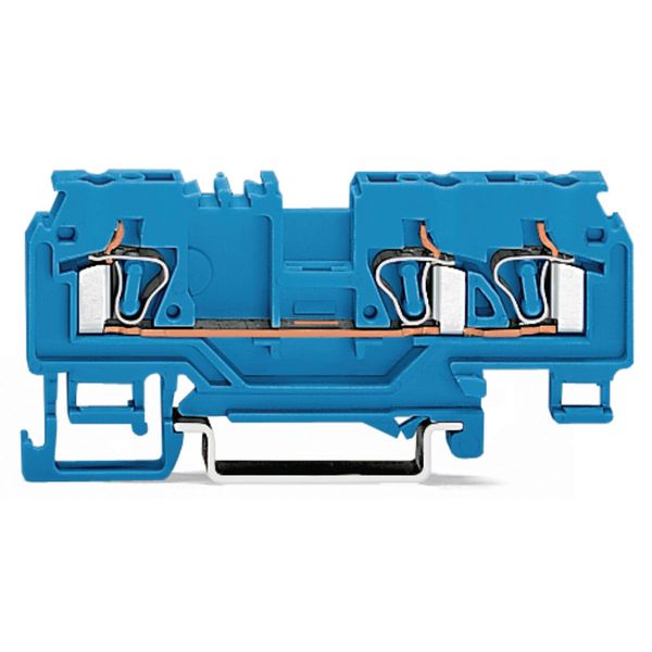 3-conductor through terminal block 4 mm² with test port blue image 2