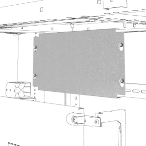 BACK-MOUNTING PLATE FOR NON-MODULAR DEVICES - QDX - 600X400MM image 1