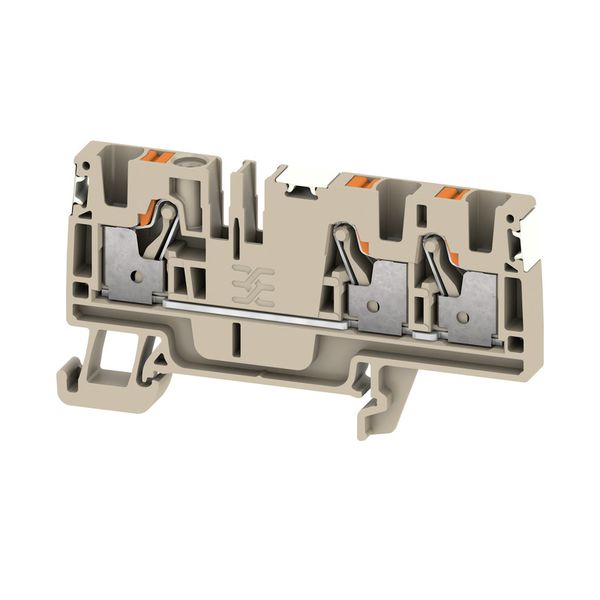 Feed-through terminal block, PUSH IN, 4 mm², 800 V, 32 A, Number of co image 1