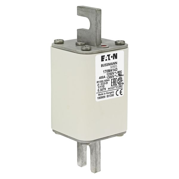 Fuse-link, high speed, 400 A, AC 1250 V, size 1, 53 x 66 x 138 mm, aR, DIN, IEC, single indicator image 9