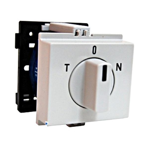 Changeover switch, DIN-rail mounting, 20A 1-pole T-0-N image 1