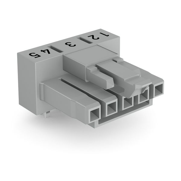 Socket for PCBs angled 5-pole gray image 1