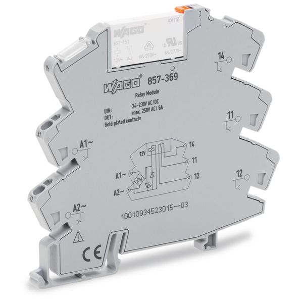 Relay module Nominal input voltage: 24 … 230 V AC/DC 1 changeover cont image 2