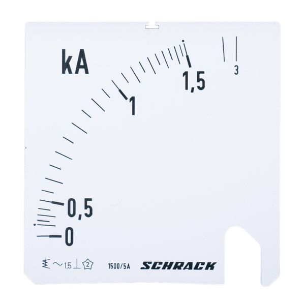 Scale Plate, 96x96mm, 1500/3000/5A AC image 1