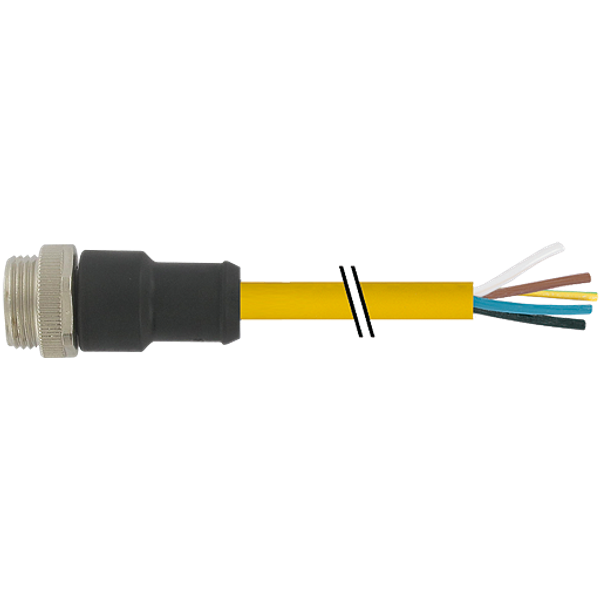 Mini (7/8) 3 pole, Male (Ext.) 0° w/ Cable TPE 3x16AWG ye , TC-ER image 1