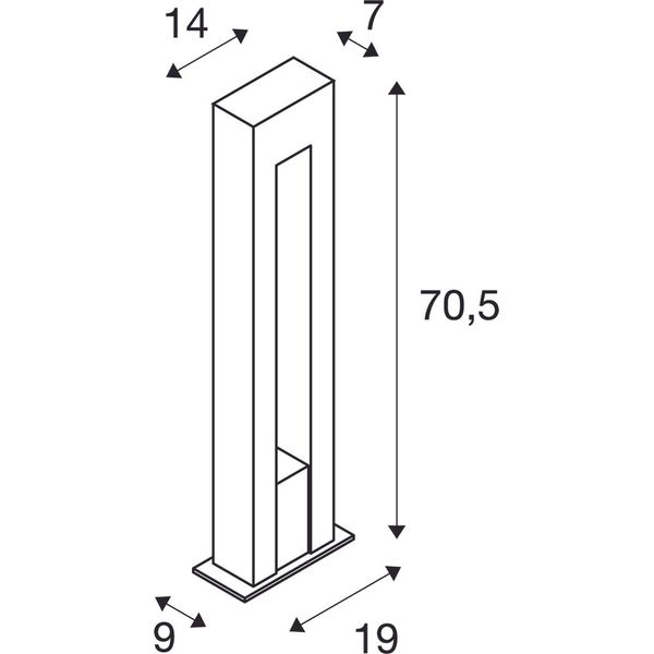 ARROCK ARC GU10 floor lamp,GU10,max.35W,Granite, salt&pepper image 2