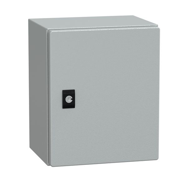 Spacial CRN plain door with mount.plate. H300xW250xD200 IP66 IK10 RAL7035.. image 1