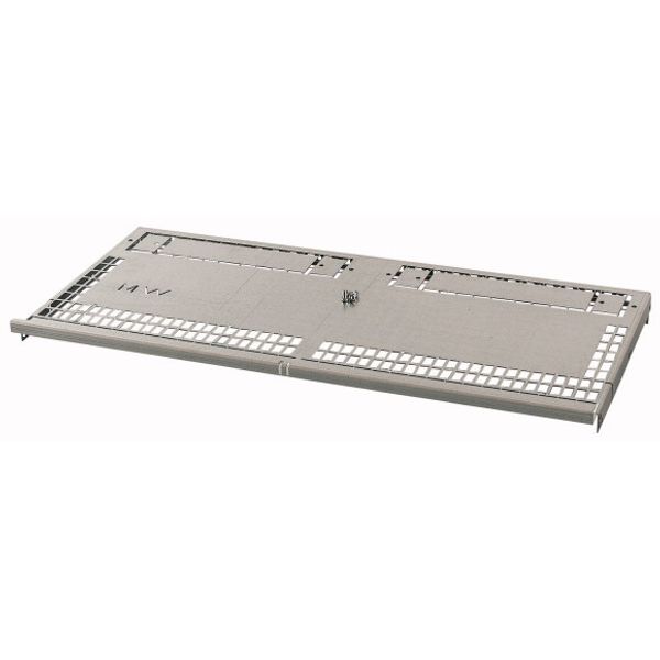 Partition, 2xNZM4 component mounting area/cable connection area, withdrawable unit with remote operator, main busbar back, W=800mm image 1