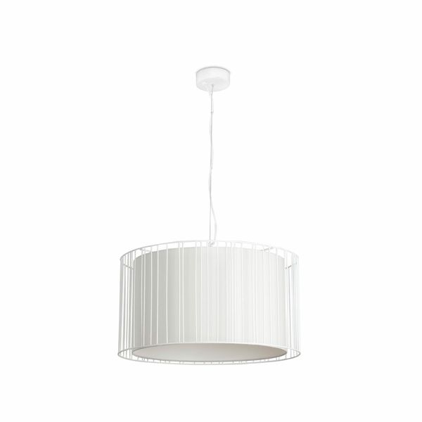 LINDA PENDANT LAMP WHITE 1 x E27 100W image 1