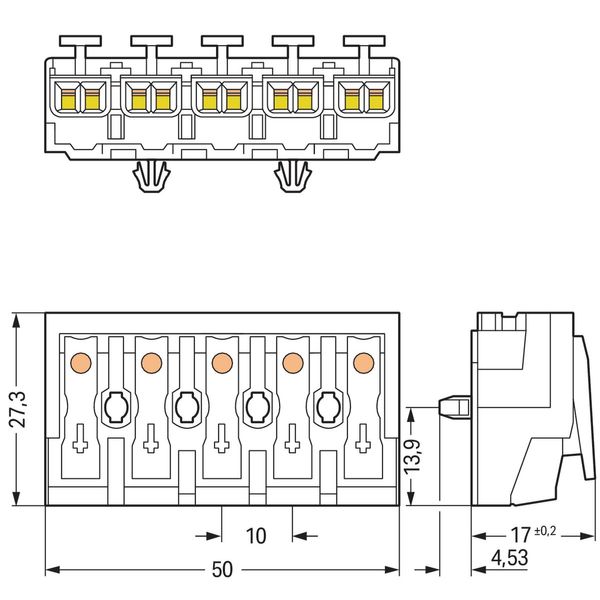 Lighting connector push-button, external without ground contact white image 3