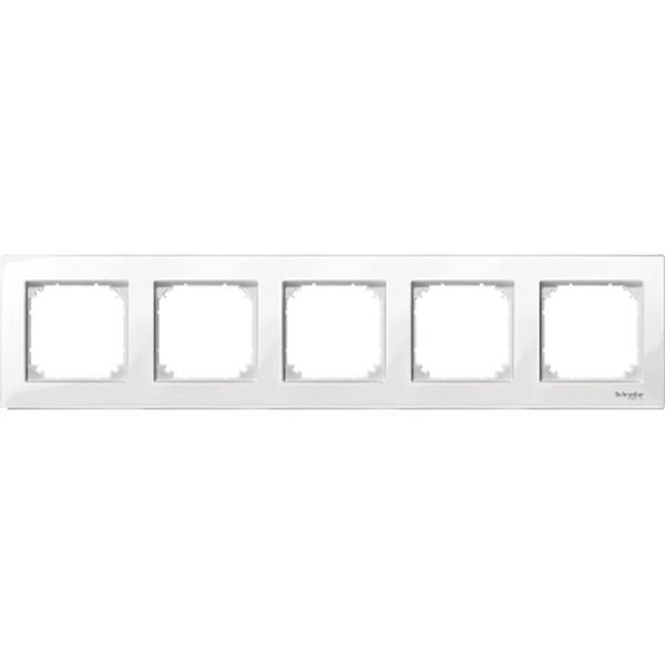 M-Plan frame, 5-gang, polar white, glossy image 2