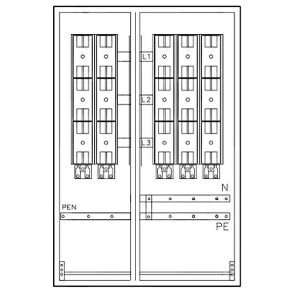 Mehrfach Hausanschlussk. STW Mš, 2EW-3HA, 1200x800x350mm image 1