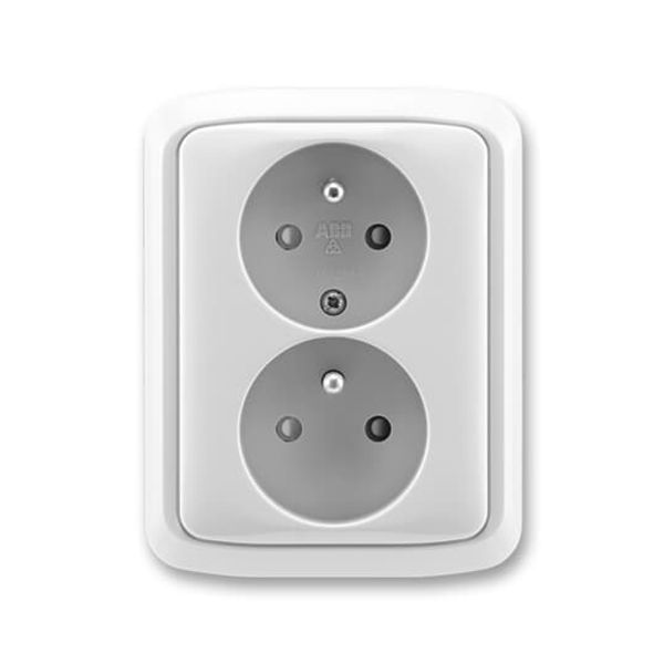 5583A-C02357 H Double socket outlet with earthing pins, shuttered, with turned upper cavity, with surge protection image 51