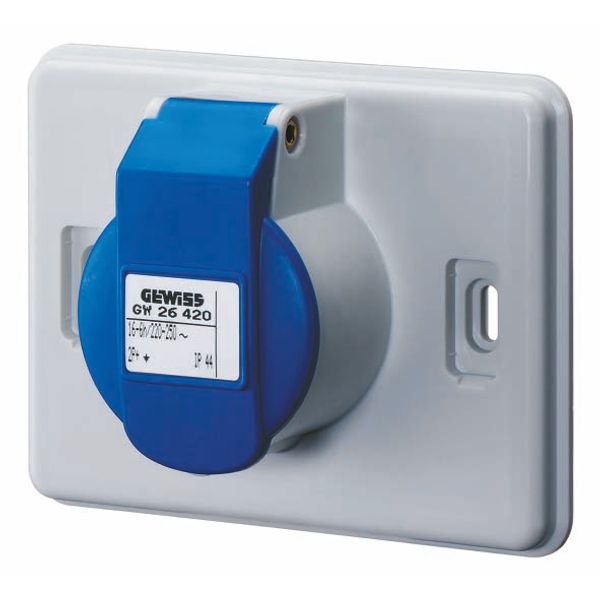 INDUSTRIAL SOCKET-OUTLETS IN CPMPLIANCE WITH IEC 309 - RAL 7035 GREY - 3P+E - 16A 400V - IP44 image 2